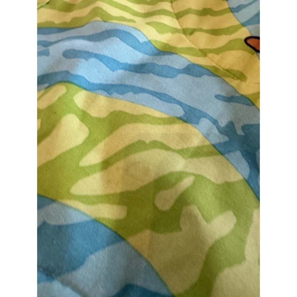 Vintage Scooby Doo Reversible Twin Comforter Patchwork Faces Blue Green 2000